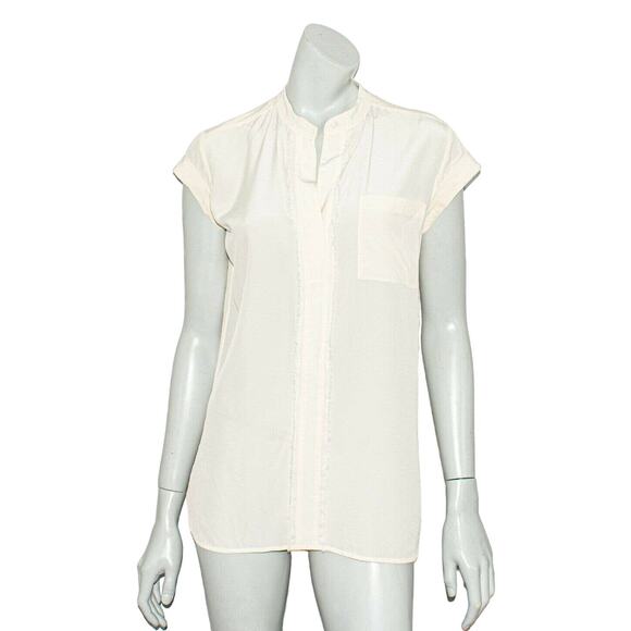 VINCE Women's Silk Sleeveless Button up Blouse Cream Size XS - Picture 1 of 8